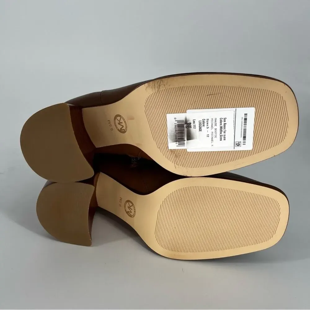 MICHAEL Michael Kors Maude Block Heel booties luggage brown - 9.5